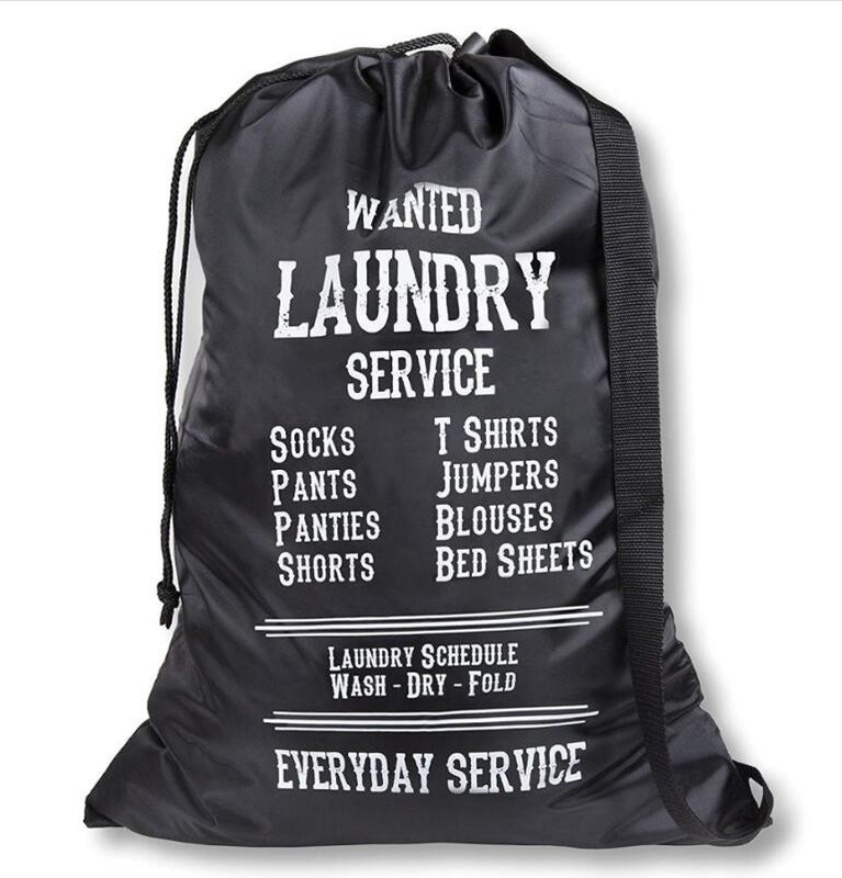 Nylon Bag With Strap Clothes Organizer Hamper Liner Nylon Laundry Bag Laundry Basket drawstring landry bags basket
