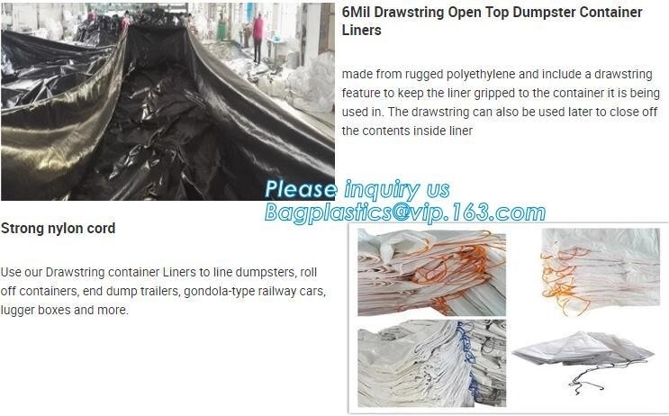 6Mil Open Top 20 Yard Roll Off Container Liners,Heavy Duty Open Top 12 Mil Roll Off Container Liners, BAGPLASTICS, PACK