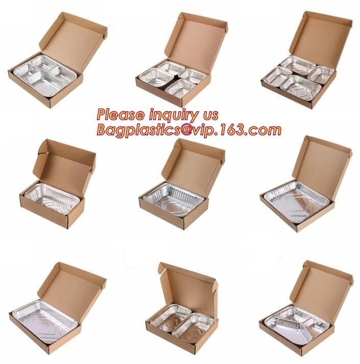 Food BakingAluminium Food Containers With Lids Heavy Duty Disposable Aluminum Foil For Catering Party Meal Prep Freezer