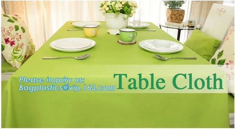 Festive Xmas Tablecloths Non-wovens Santa Claus Table Cover Toppers Kitchen Dining, Party, Holiday